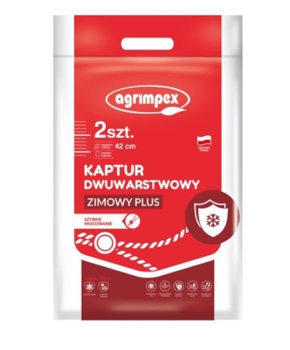 AGRIMPEX KAPTUR DWUWARSTOWY ZIMOWY PLUS 65x90cm 2 szt.