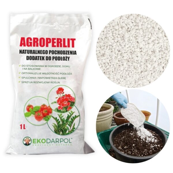 Agroperlit dodatek do podłoża pochodzenia naturalnego 1L - EKODARPOL