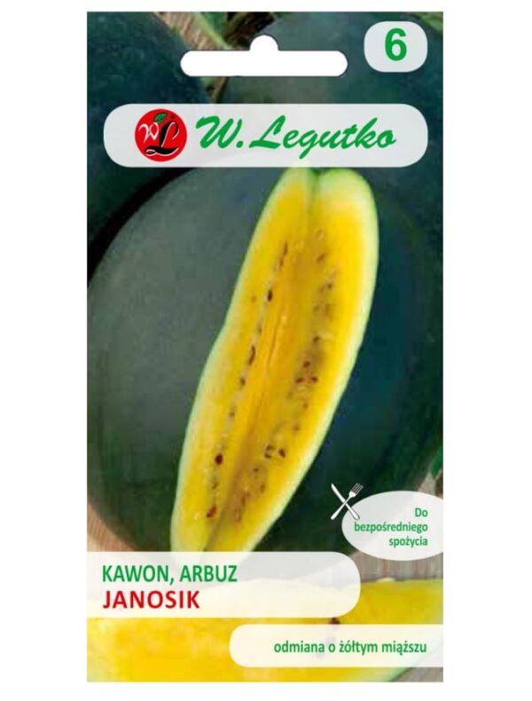 Arbuz Janosik ż&oacute;łty miąższ nasiona 0