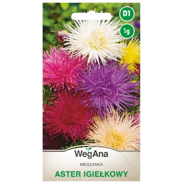 Aster igiełkowy mieszanka nasiona 1g - WegAna