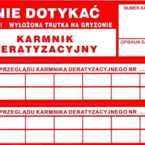 BEST-PEST Naklejka na karmnik z tabelką