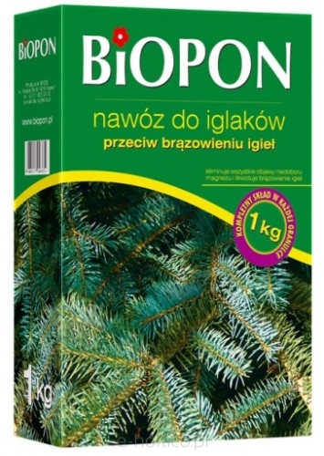 BIOPON Naw&oacute;z do iglak&oacute;w przeciw brązowieniu igieł granulat 1kg
