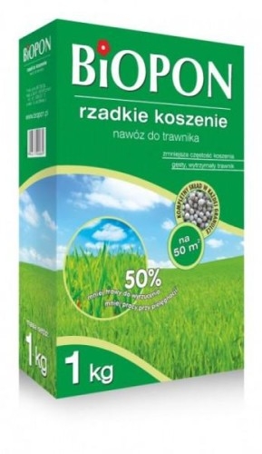 BIOPON Naw&oacute;z do trawnika rzadkie koszenie 1kg