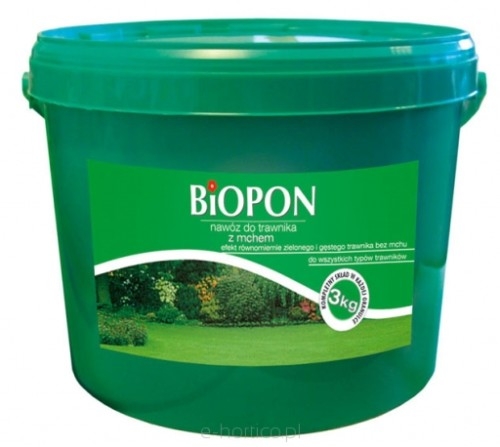BIOPON Naw&oacute;z do trawnika z mchem granulat 3kg