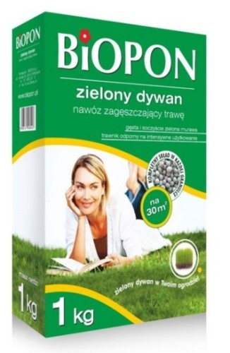 BIOPON Naw&oacute;z zielony dywan zagęszczający trawę 1kg