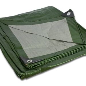BIOWIN Plandeka uniwersalna 4x5m zielono-srebrna