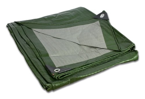 BIOWIN Plandeka uniwersalna 4x5m zielono-srebrna