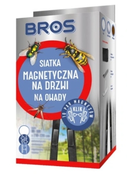 BROS Siatka magnetyczna na drzwi na owady 100x220 cm biała 1 szt.