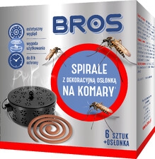 BROS Spirale na komary z dekoracyjną osłonką stalową 6 szt.