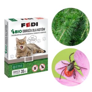 Bio Obroża przeciw pchłom i kleszczom dla kotów 35cm - Fedi