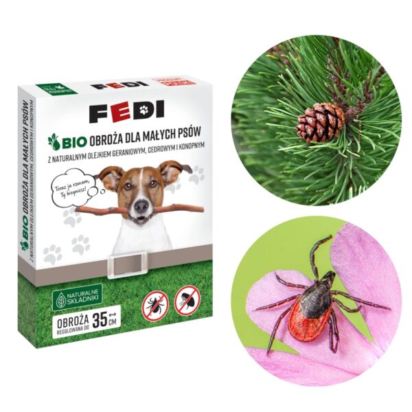 Bio Obroża przeciw pchłom i kleszczom dla małych ps&oacute;w 35cm - Fedi