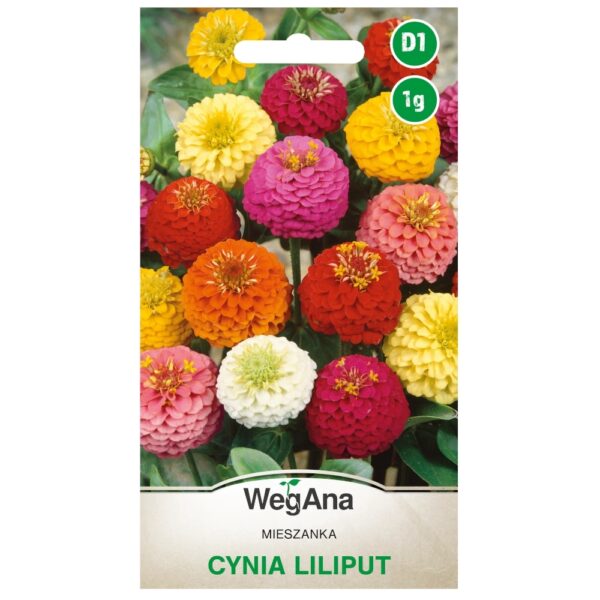 Cynia karłowa Liliput mieszanka nasiona 1g - WegAna