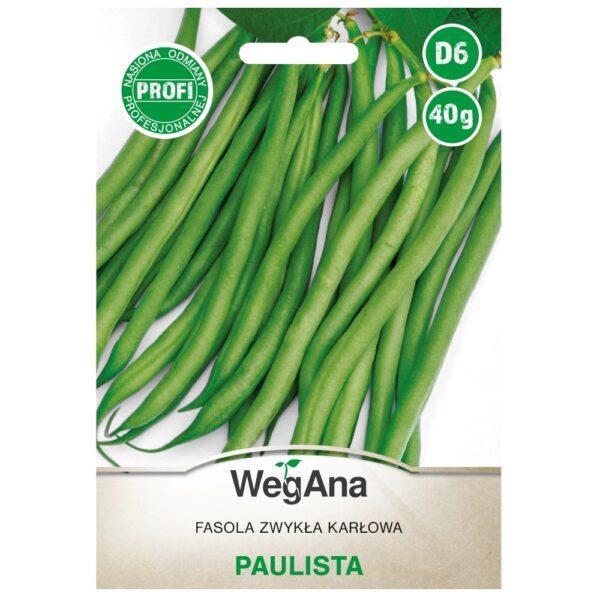 Fasola szparagowa karłowa Paulista nasiona 40g - WegAna