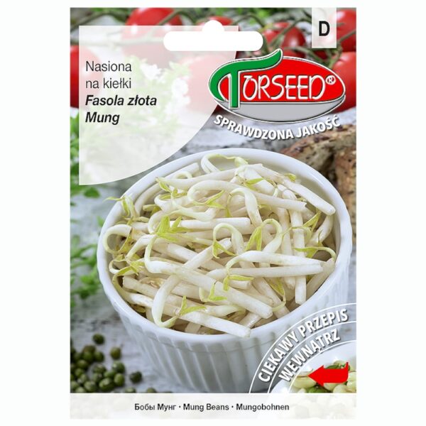 Fasola złota Mung nasiona na kiełki 250g - TORSEED