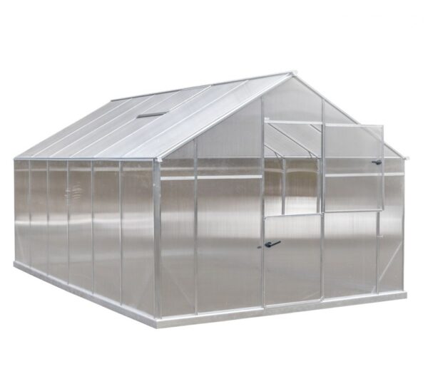 Gampre Aluminiowy zestaw szklarniowy Sanus XL12 Srebro 430x290x225cm