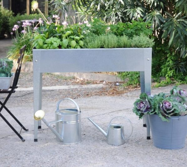 Herstera Garden Urban&nbsp;srebrny 100x40x84 cm&nbsp;metalowa podniesiona&nbsp;grządka