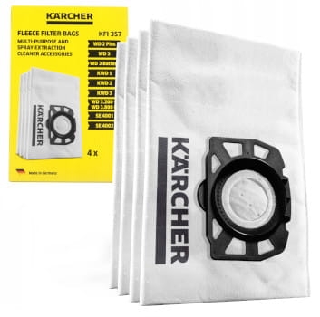 KARCHER worki filtracyjne flizelinowe 4 szt.