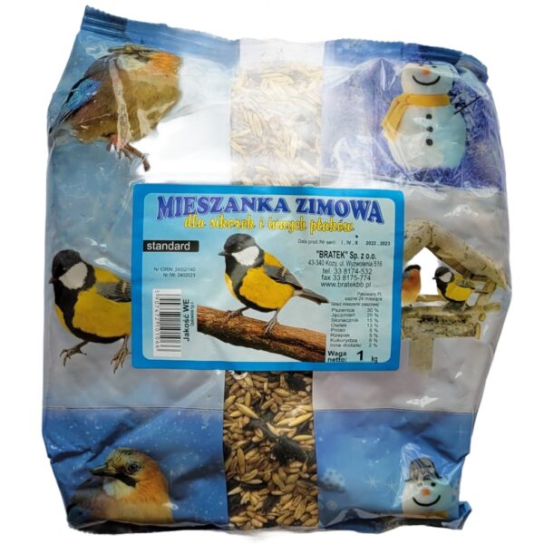 Karma Mieszanka zimowa dla sikorek i innych ptak&oacute;w ziarno 1kg