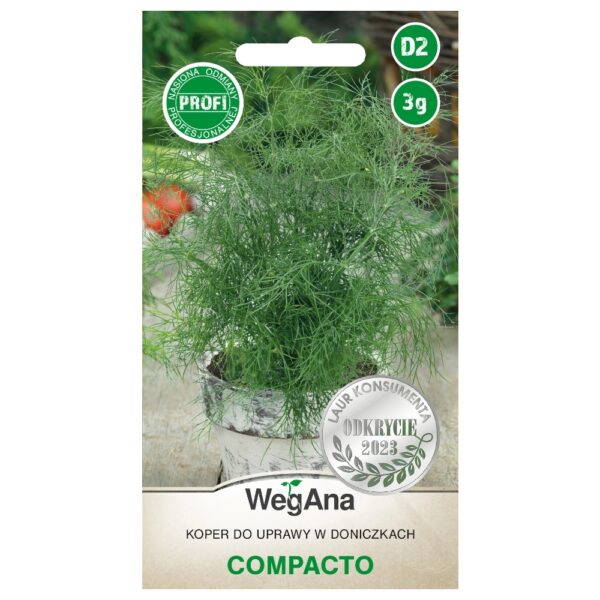 Koper do uprawy w doniczkach Compacto nasiona 3g - WegAna