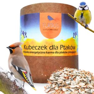 Kubeczek dla ptaków 400g Wysokoenergetyczna karma na zimę z zawieszką - TURDUS