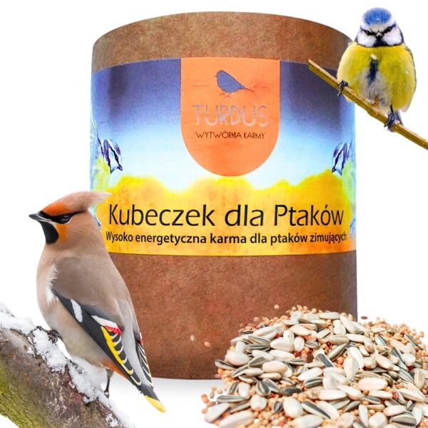 Kubeczek dla ptak&oacute;w 400g Wysokoenergetyczna karma na zimę z zawieszką - TURDUS