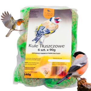 Kula tłuszczowa dla dzikich ptaków 6szt. karma idealna na jesień i zimę - TURDUS