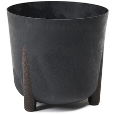 LAMELA Donica okrągła FRIDA 180 ECO recycled - czarny beton