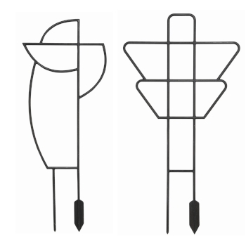 LAMELA Podp&oacute;rki do roślin geometryczne &ndash; czarny