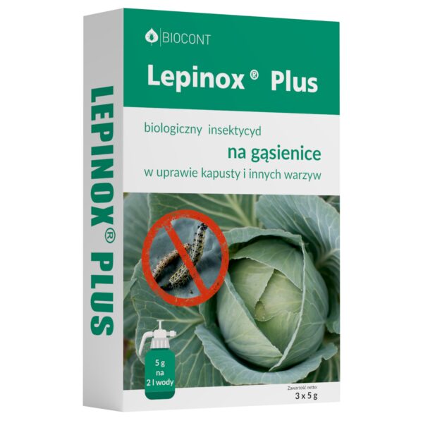 Lepinox Plus zwalcza gąsienice w uprawie kapusty i kapustnych 3 x 5 g - Biocont
