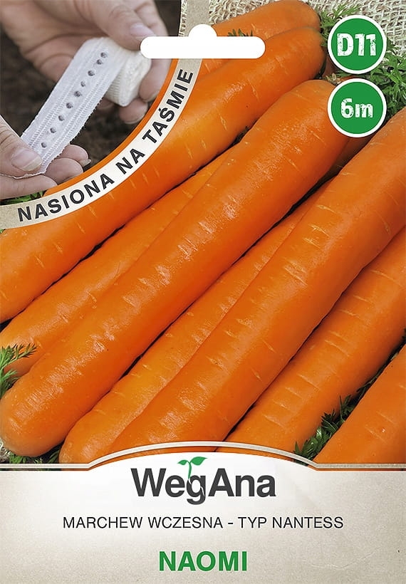 Marchew wczesna Naomi nasiona na taśmie 6 m - WegAna