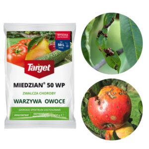 Miedzian 50WP zwalcza choroby OWOCÓW WARZYW 100g - TARGET