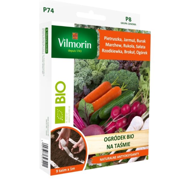 Ogr&oacute;dek Warzywny Bio na taśmie Naturalne antyoksydanty 9 taśm x 1m - VILMORIN
