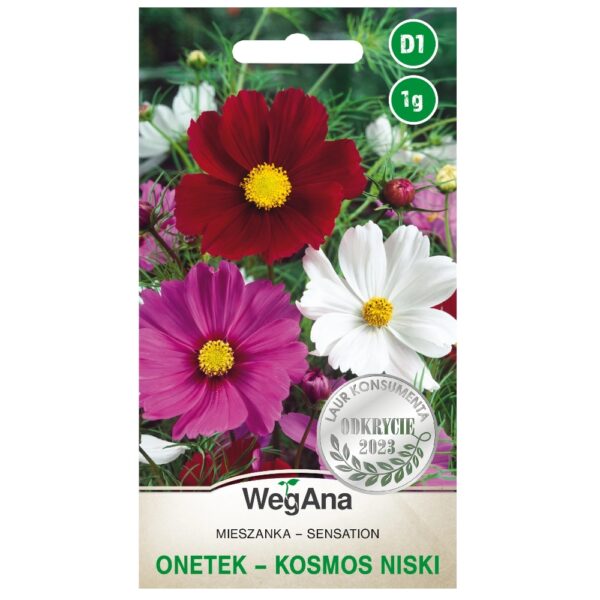 Onętek Kosmos niski Sensation mieszanka nasiona 1g - WegAna
