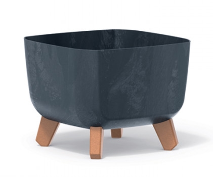 PROSPERPLAST Doniczka Gracia Square Beton Effect antracyt