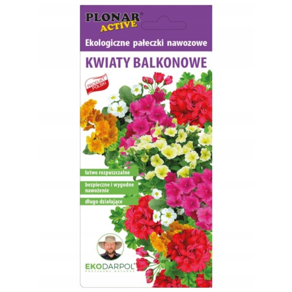 Pałeczki nawozowe kwiaty balkonowe Plonar Active 30 szt. - EKODARPOL