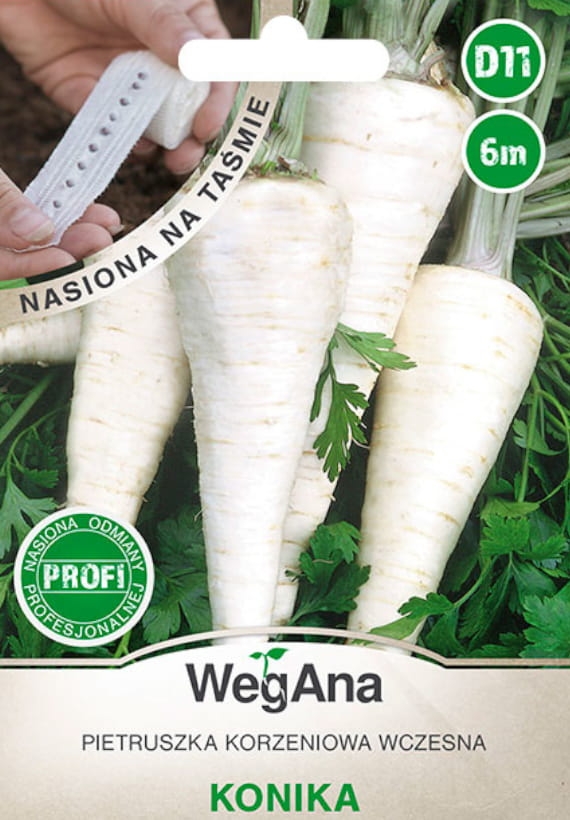 Pietruszka korzeniowa Konika nasiona na taśmie 6 m - WegAna