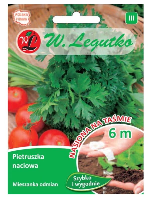 Pietruszka mieszanka odmian nasiona na taśmie 6m - W. Legutko