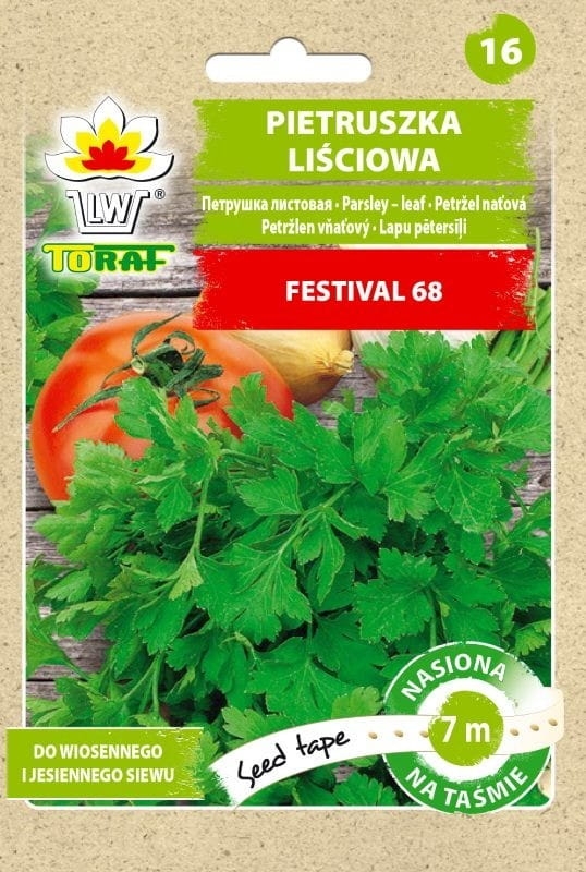 Pietruszka naciowa Festival 68 nasiona na taśmie 7m - TORAF