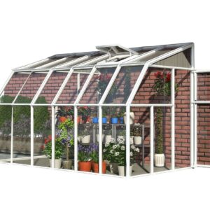 Rion Plastikowa przyścienna szklarnia Sun Room 36 Biały 386 x 201 x 247 cm