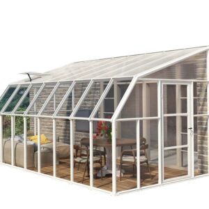 Rion Plastikowa szklarnia przyścienna Sun Room 410 Biały 632 x 258 x 266 cm