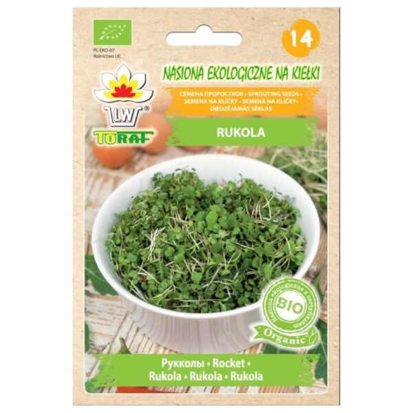 Rukola Bio nasiona ekologiczne na kiełki 10g - TORAF