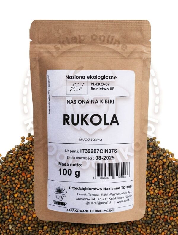 Rukola nasiona na kiełki Ekologiczne 100g - TORAF