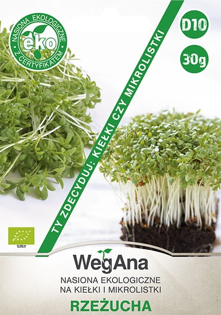 Rzeżucha na kiełki i mikrolistki 30g - WegAna