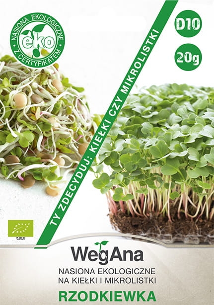 Rzodkiewka na kiełki i mikrolistki 20g - WegAna