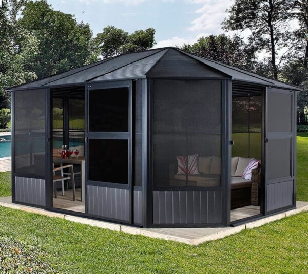 SOJAG Aluminiowy Pawilon Charleston 1215 antracyt 384x489x281 cm Numer pozycji: SJ15510