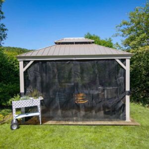 SOJAG Pawilon Aluminiowy Gazebo Messina 10x12 z moskitierą szampan 298x363x292 cm
