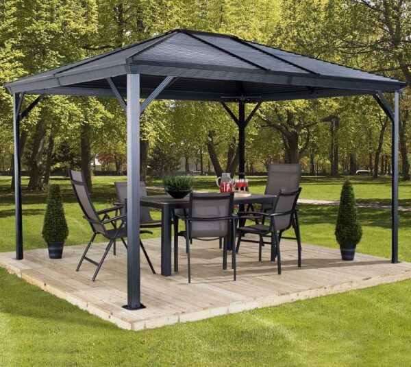 SOJAG Pawilon Aluminiowy Gazebo Ventura 10x14 szary 296x423x261 cm