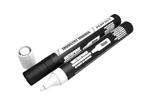 STALCO Marker przemysłowy 4 mm biały 10 szt. Perfect s-76029