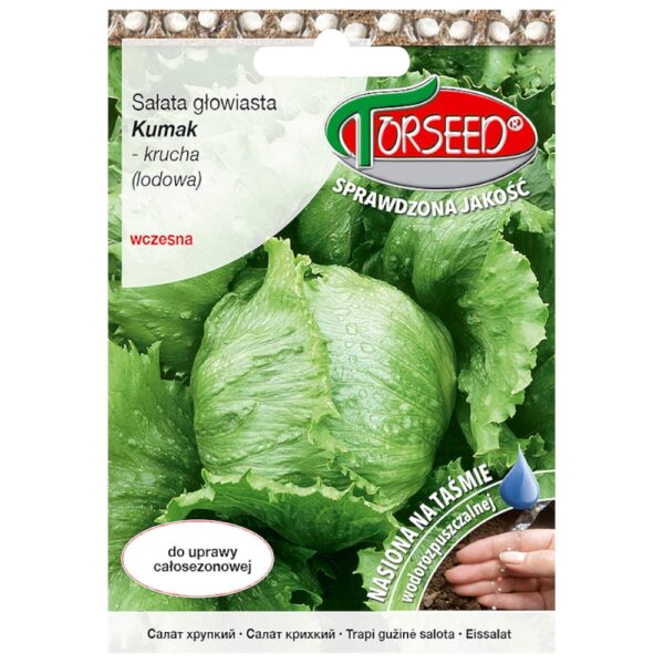 Sałata głowiasta Kumak 5m/50 nasion na taśmie - TORSEED