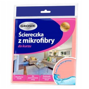 Ściereczka z mikrofibry do kurzu różowa 30 x 30 cm - Grosik
